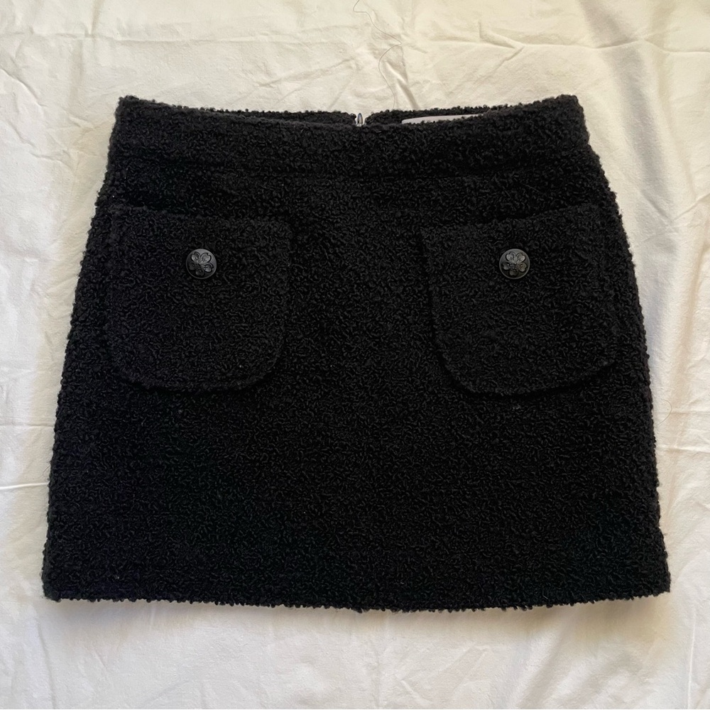 PAUL & JOE Wool Mini Skirt Black Sz 36